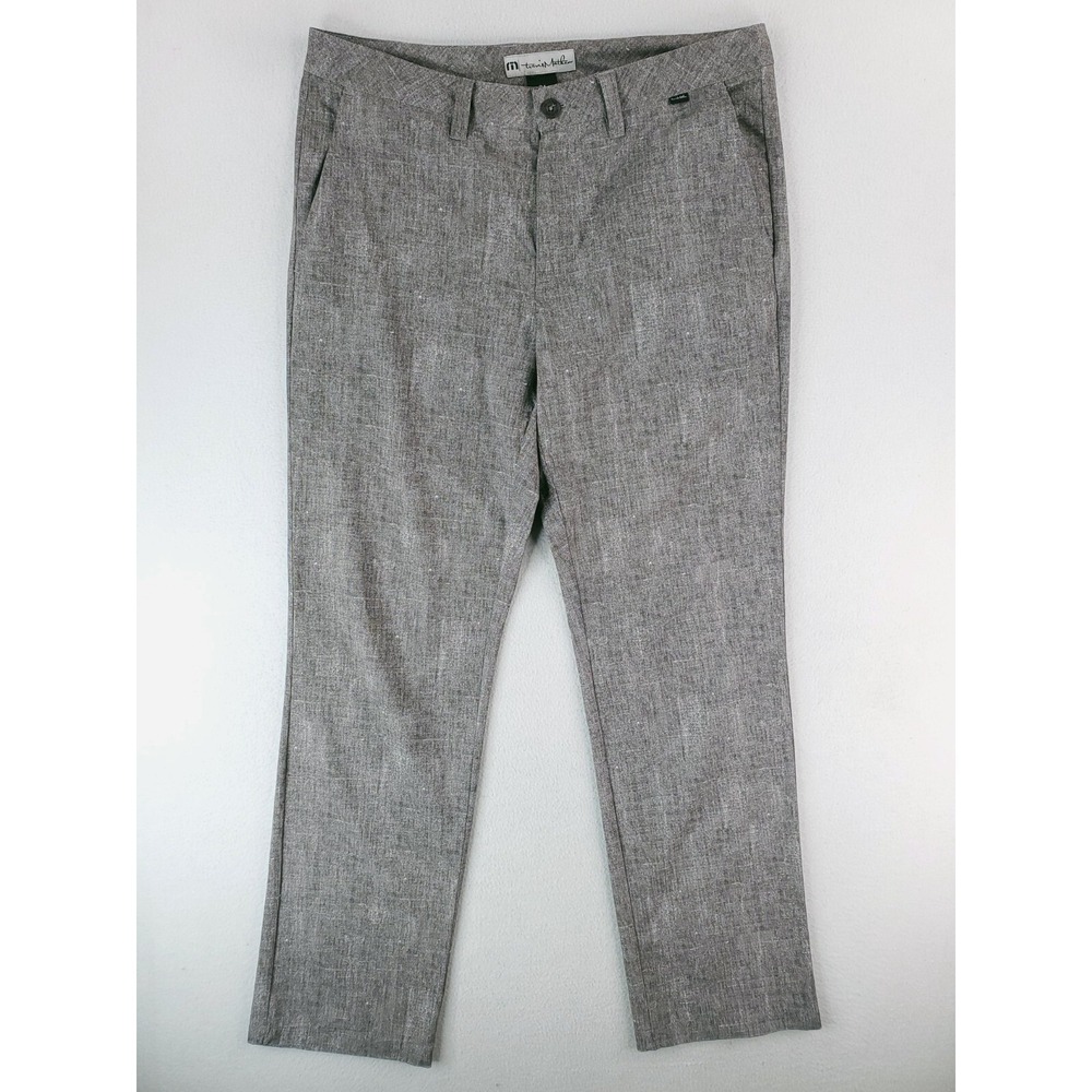 Travis Mathew Pants Mens 34x34 Gray Performance Golf Classic Straight Stretch